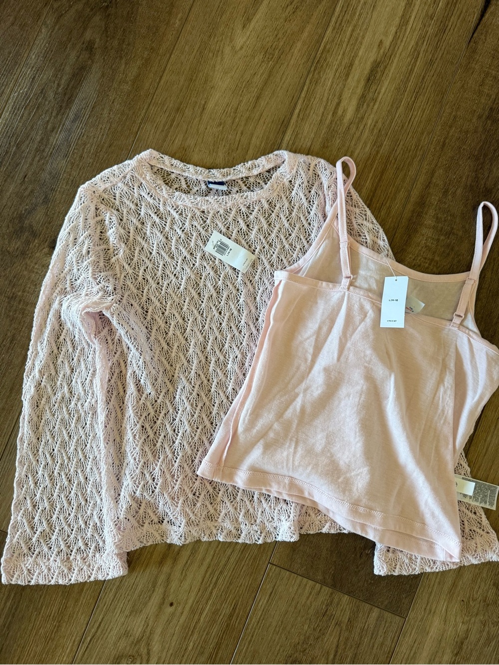 Old Navy Light Pink Girls' Knit Sweater and Tank Top Set
